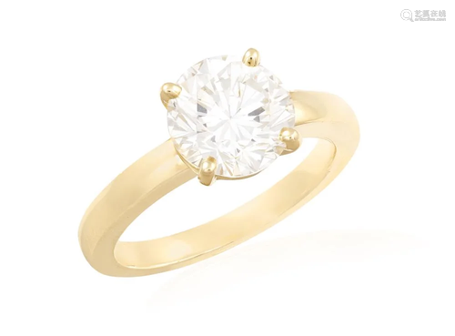 A DIAMOND SINGLE-STONE RING The brilliant-cut diamond