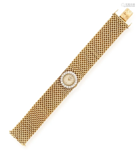 A LADY'S DIAMOND COCKTAIL WATCH, BY PONCIN PARIS, CIRCA