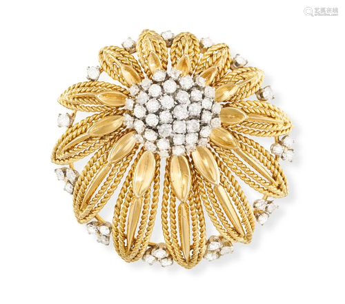 A DIAMOND BROOCH, BY RAYMOND TEMPLIER, CIRCA 1958