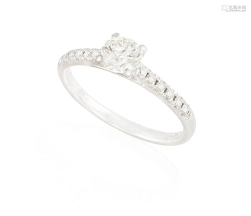 A DIAMOND SINGLE-STONE RING The brilliant-cut diamond