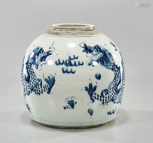 Korean Blue and White Porcelain Jar