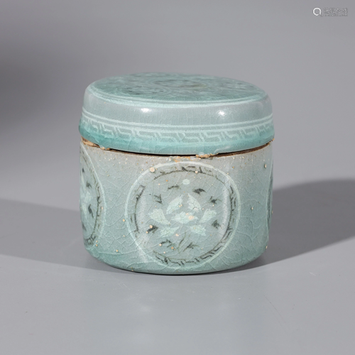 Korean Celadon Glazed Cosmetic Box