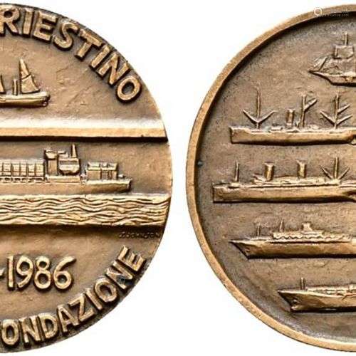 TRIESTE. Lloyd Triestino. Médaille 1986. 150° anniversaires ...