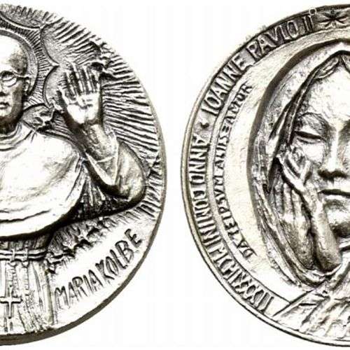 S.MASSIMILIANO MARIA KOLBE (1894-1941). Medaglia Santificazi...