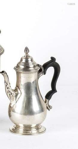 Coffepot anglais en argent sterling - Londres 1901, marque d...