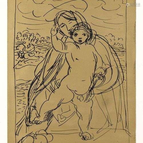 SALVATORE FIUME (Comiso, 1915 - Milan, 1997) Vierge avec béb...