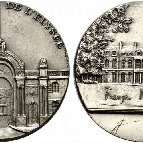 FRANCIA. Médaille 1982 LE PALAIS DE L'ELYSEE - Mitterand. Ag...