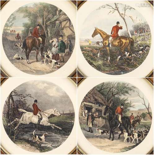 W. J. SHAYER (Angleterre, XXème siècle)Quatre gravures avec ...