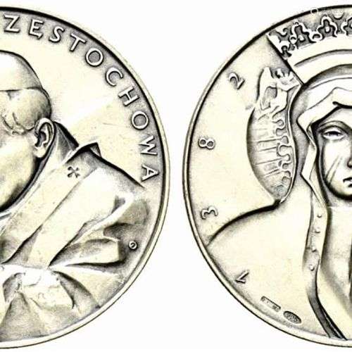 POLONIE. GIOVANNI PAOLO II. Médaille Madonna di Czestochowa....