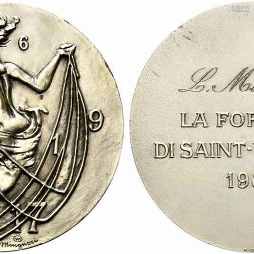 AOSTA. Medaglia 1980 La Fortuna di Saint Vincent. AE argenté...