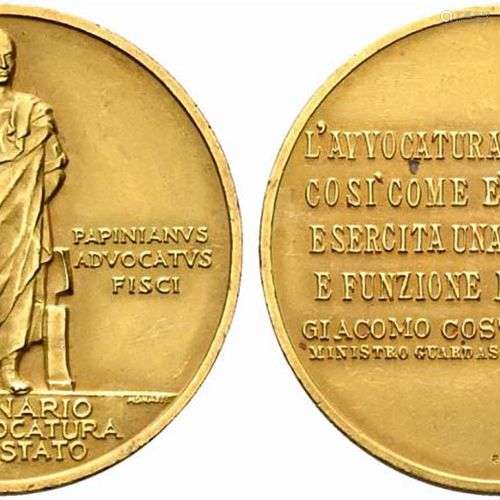 AVVOCATURA DELLO STATO. Médaille du centenaire 1976 AU 0.917...