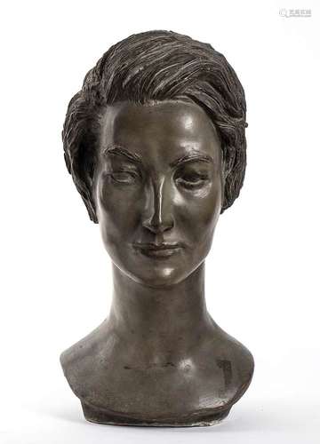 SCULPTEUR ANONYME DU 20e SIÈCLEBuste de Maria Pia FanfaniScu...