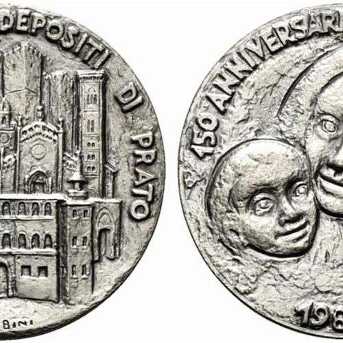 PRATO. Médaille 1980 Cassa di Risparmio e depositi. Ag (30,2...