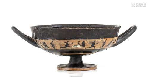 KYLIX ATTICA A FIGURE NERE TIPO BAND CUPVI secolo a.C.alt. c...