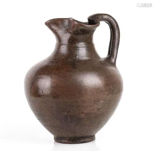 OINOCHOE IN IMPASTO BRUNOVIII secolo a.C.alt. cm 29Integra.D...