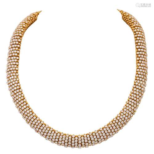 Collier komplett mit Brillanten ausgefasst,