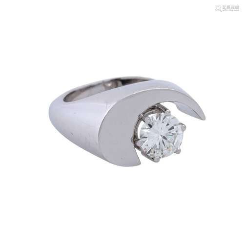 Ring mit Brillant von 1,08 ct,