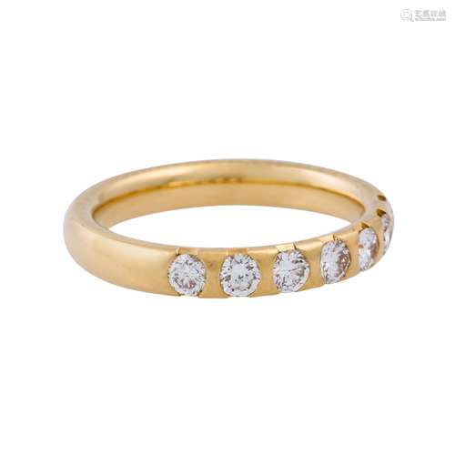 Memoire Ring mit 7 Brillanten zus. ca. 0,70 ct,