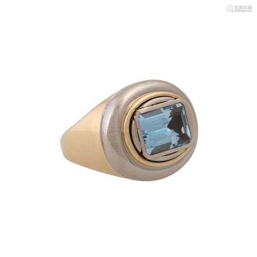 Unikatring mit Aquamarin ca. 3,7 ct,