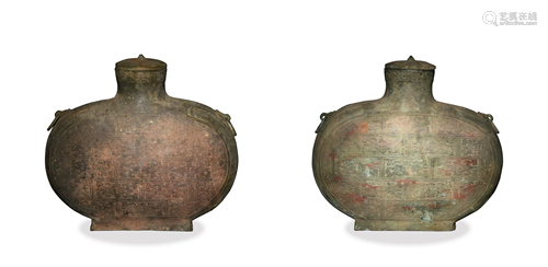 Pair of Chinese Vases, Warring States or Western Han战国/西汉...