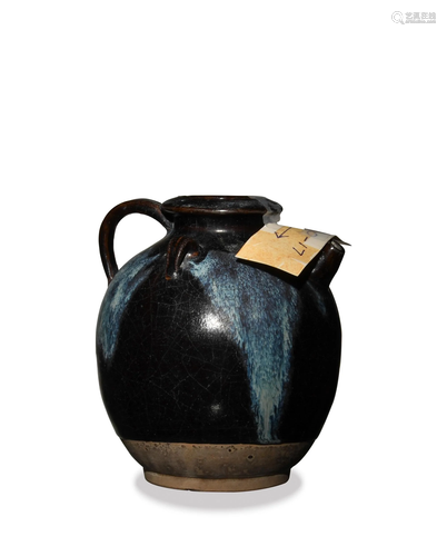 Chinese Lushan Kiln Ewer, Tang Dynasty唐代 鲁山窑双系执壶