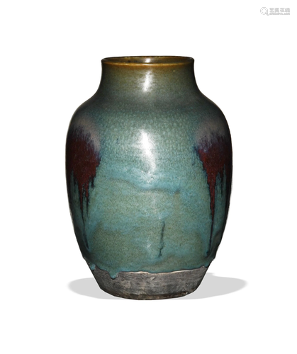 Chinese Jun Glazed Vase, 18th-19th Century十八/十九世紀 鈞釉...