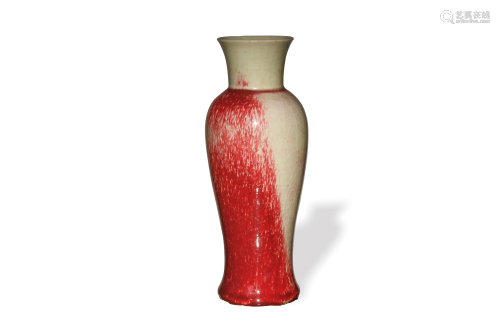Chinese Langyao Red Glazed Vase, 19th Century十九世纪 郎窑红...