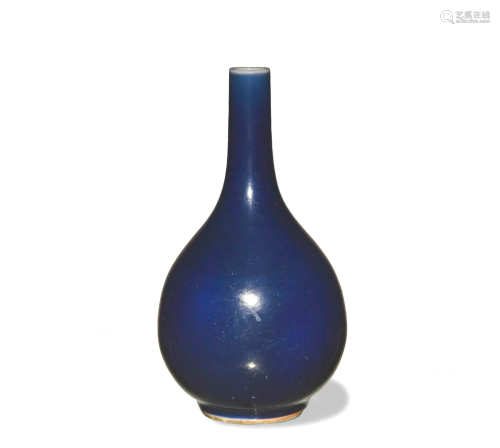 Chinese Cobalt Blue Dan Vase, 18th Century十八世纪 祭蓝胆瓶