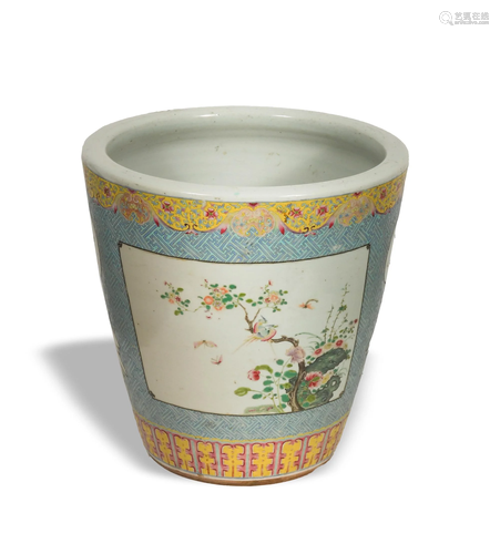 Chinese Blue Ground Jardiniere, Late 19th Century十九世纪晚 ...