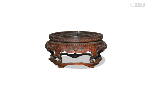 Chinese Zitan Stand, 18/Early 19th Century十八/十九世纪早 紫...