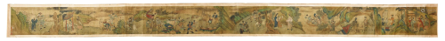 Chinese Handscroll Painting Attributed to Tang Yin唐寅款 三国...