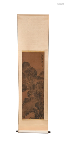 Chinese Landscape Painting by Wang Xiaoshi王小石 绢本山水立轴