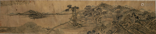 Chinese Landscape Handscroll by Tang Yifen汤贻汾 山水人物手卷