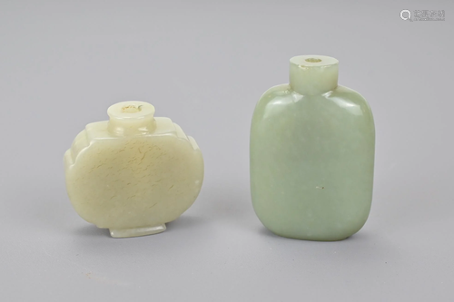 Two Chinese Jade Snuff Bottles