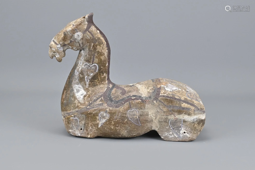 A Chinese Han Dynasty Painted Horse