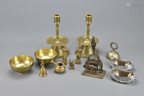 Twelve Bronze Indian Items