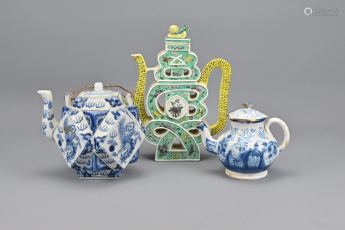 Two Vintage Chinese Porcelain Teapots