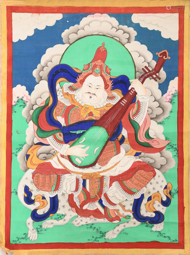 Chinese Painting of a Guardian, 18/19th Century十八/十九世紀...