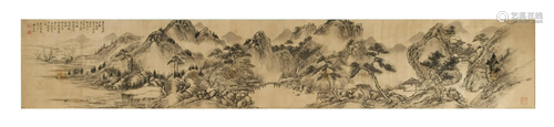 Chinese Landscape Handscroll Attributed to Xiang Shenmo项圣谟...