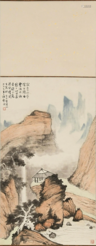 Chinese Landscape Painting by Zheng Wuchang郑午昌 山水立轴