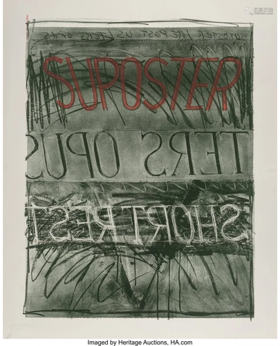 Bruce Nauman (b. 1941) Suposter, 1972 Lithograph