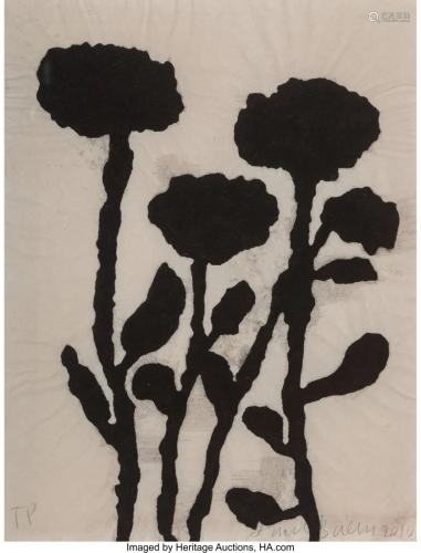 Donald Baechler (b. 1956) Purply-brown Flower, 2