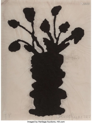Donald Baechler (b. 1956) Purply-brown Flower, 2