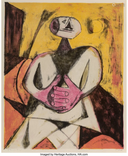 Rufino Tamayo (1899-1991) Hombre, 1950 Lithograp