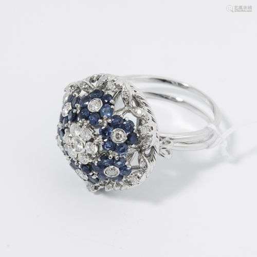 SAPHIR-DIAMANT-RING