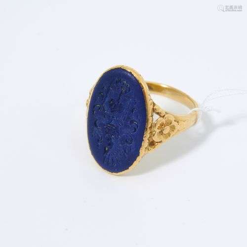 Lapis-Lazuli-Wappen-Ring