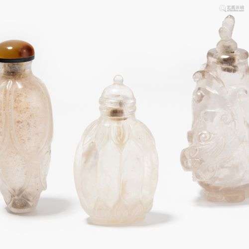 Lot: 3 Snuff Bottles