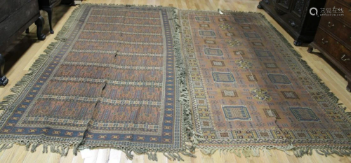 2 Turkish Woven Carpets in 4 Panels
