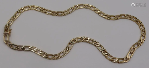 JEWELRY. 14kt Gold Chain Link Necklace.