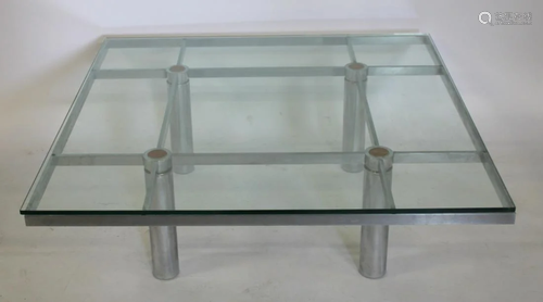 Knoll Andre Chrome & Glass Coffee Table